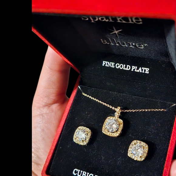 Allure Gold-Plated Earrings with Silver Accents - Picture 1 of 1